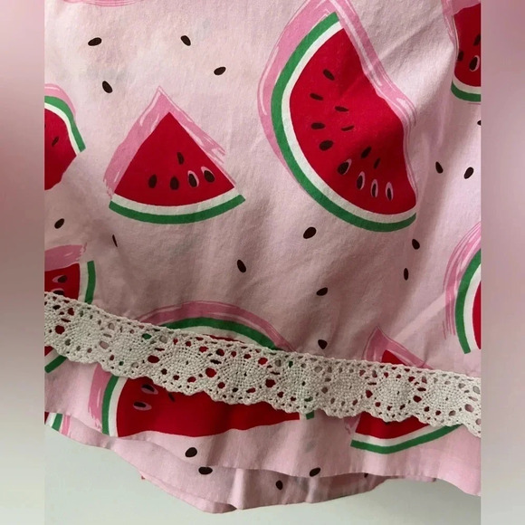 Eleanor Rose Watermelon Print Dress | Rhonda Dress Style | Red  & Pink | 14-16 - Picture 4 of 9